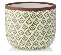 Home Stories Leaf Patterned Plant Pot 25 cm Diameter OLIVE