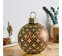 Home Stories Pre Lit Large Bauble Decor BROWN