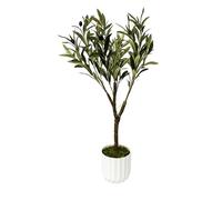 Home Stories Pre Lit Potted Faux Olive Tree with LED Ligths 80CM