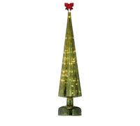 Home Stories Pre Lit Vintage Style Glass Christmas Tree Decor GREEN
