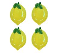 Home Stories Set Of 4 Lemon Fruit Plate LEMON MAIN PLATE