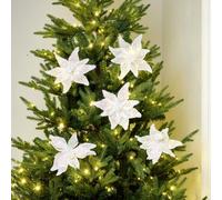 Home Stories Set of 6 Irridescent Flower Decorations IRIDESCENT