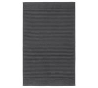 home stuff Bathroom Bath Mats Ring Spun Cotton Banded Bath Mats, Bathroom Mat Machine-Washable, Ultra Soft and Water Absorbent Bath Rug for Bathroom (Dark Grey, 50x80 cm)