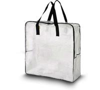 Home stuff DIMPA Large Storage bag_Clear Heavy Duty Bags_ Underbed Storage Solutions For Clothes_ Laundry Bags_Clear Bags With Zip For Dust Protection When Moving Houses. (1)
