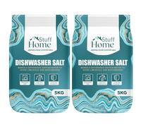 Home Stuff Dishwasher Salt 5kg × 2 Pack (10kg Total) - High-Purity Coarse Granules, Fast-Dissolving Water Softener Salt for Dishwashers, Limescale Prevention & Hard Water Protection