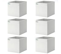 home stuff Foldable Cube Storage Boxes Cubes Fabric Storage Organizer Boxes for Shelving Unit For Home, Office, Bedroom, Nursery, Wardrobe, Toys Best Gifts For Children's, 33x38x33 CM (6 Pack, White)