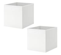 home stuff Foldable Cube Storage Boxes Cubes Fabric Storage Organizer Boxes for Shelving Unit For Home, Office, Bedroom, Nursery, Wardrobe, Toys Best Gifts For Children's, 33x38x33 CM (2 Pack, White)