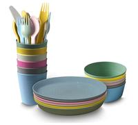 Home Stuff Kids Tableware Set -Dinnerware Set Plate, Mug, Cutlery, and Bowl, Plastic 36 Pcs Set, Plastic Won't Break and It's Harmless, Reusable, for Kids Home Kitchen or Picnics use.