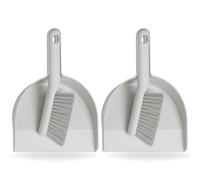 Home Stuff Pack of 2 Dustpan and Brush Set, Dust Pans with Brush, Small Dustpan and Brush Set, Hand Broom and Dustpan Set for Home, Dustpan and Brush Set are Daily Essential Cleaning Tool, Gray