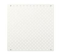 home stuff Pegboard Wall Organiser Board White Plastic Pegboards Home and Office Storage Kitchen Organization Wall Hanging Pegboard Combination Rack Mount (White, 56x56 CM)