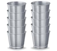 home stuff Plant Pot Galvanized Steel Flower Pots in Weather Resistant for Indoor or Outdoor Use, Ideal for Plants, Herb Collection, Flowers and Shrubs, 9cm (10)
