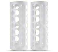 home stuff Plastic Bag Dispenser Holder White, Space Saving Wall Mount or Hanging Bag Storage Organizer, Ideal for Storing Thing Like Plastic Bags, Kitchen Rolls, Gloves and Socks, 45x16x13CM, 2 Pack