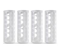 home stuff Plastic Bag Dispenser Holder White, Space Saving Wall Mount or Hanging Bag Storage Organizer, Ideal for Storing Thing Like Plastic Bags, Kitchen Rolls, Gloves and Socks, 45x16x13CM, 4 Pack