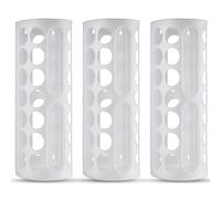 home stuff Plastic Bag Dispenser Holder White, Space Saving Wall Mount or Hanging Bag Storage Organizer, Ideal for Storing Thing Like Plastic Bags, Kitchen Rolls, Gloves and Socks, 45x16x13CM, 3 Pack