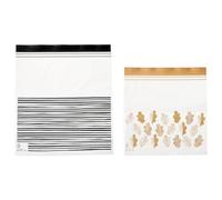 Home stuff Resealable bag Pack(100), food freezer bag, ziplock,Perfect for Kitchen Storage,Food Safe Bag, Polyethylene plastic 25 x 1.2L + 25 x 2.5L