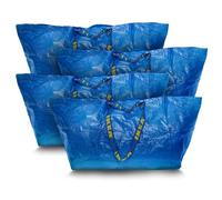 Home Stuff Storage Bag Blue, Heavy Duty Large Strong Bags, Reusable Strong Clothes Storage Bags, Large Bag for Moving House Clothing & Wardrobe Storage, 55x37x35 CM, 71L (4 Pack)