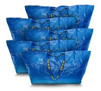 Home Stuff Storage Bag Blue, Heavy Duty Strong large Bags, Reusable Strong Clothes Storage Bags, Large Bag for Moving House Clothing & Wardrobe Storage, 55x37x35 CM, 71L (5 Pack)