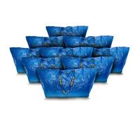 Home Stuff Storage Bag Blue, Heavy Duty Strong large Bags, Reusable Strong Clothes Storage Bags, Large Bag for Moving House Clothing & Wardrobe Storage, 55x37x35 CM, 71L (10 Pack)