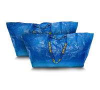 Home Stuff Storage Bag Blue, Heavy Duty Strong large Bags, Reusable Strong Clothes Storage Bags, Large Bag for Moving House Clothing & Wardrobe Storage, 55x37x35 CM, 71L (2 Pack)