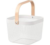 Home Stuff Storage Basket White,25x26x18 cm, Versatile and Stylish Organizer for Home, Office, and Shelving, Durable Fabric with Sturdy Handles, Perfect for Storing Toys, Books, Laundry, and Foldable.