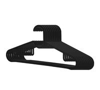 Home Stuff Strong Adult Plastic Coat Hangers - Strong Clothes Hangers for Clothes Rail & Closet, Clothing Hanger - Heavy Duty Clothes Hangers Non-Slip - Black - 39 cm (10 PCS)