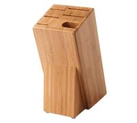Home stuff Universal Knife Block Knives Bamboo Wood Knife Block Without Knives Butcher Block Knife Holder and Organizer with Wide Slots for Easy Kitchen Knife Storage
