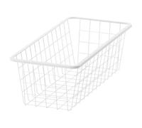 Home Stuff Wire basket, Storage and Organisation, Storage solution systems, White wire container, Home organization, white (25x51x15)