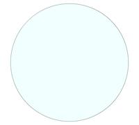 Home Supplies 800mm Clear Table Top Tempered Glass Round Flat Polished Edge Kitchen Dining Table Top Glass Round Sturdy Replacement Protector Cover (80CM, Clear)
