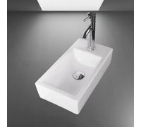 Home Supplies Bathroom Under Sink Cabinet Wall Mounted Cloakroom Vanity Unit, Ceramic Cloakroom Basin, TAP, Bottle Trap, Pop up Waste (TAP on Right 10x41x21.5cm (HxWxD)