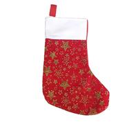 Home Supplies Direct Christmas 16" Stocking Santa Snowman Sack Xmas Tree Gift Fire Place Hanger Sock (Glitter Stars)