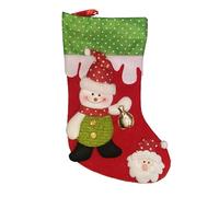 Home Supplies Direct Christmas 16" Stocking Santa Snowman Sack Xmas Tree Gift Fire Place Hanger Sock (Snowman)
