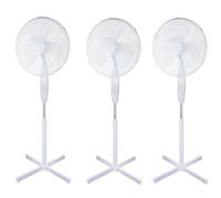 Home Supplies Direct HSD 16" Oscillating White Pedestal Fan - 3 Speed Settings, Silent Motor, 70° Oscillation, Adjustable Height & Tilt, 40cm Diameter, 230V 50Hz, 45W