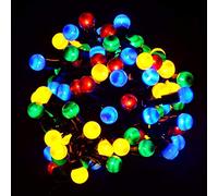 Home Supplies Direct HSD LED Berry Lights Battery Operated Timer Outdoor Fairy Xmas Festive Ball String Christmas Party Display Glow (Multicolour (200 LED - 13.9M))