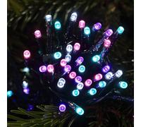 Home Supplies Direct LED String Lights Battery Operated Timer Fairy Outdoor Festive Christmas Xmas Party Display Illumination (Pastel (100 LED - 7M))