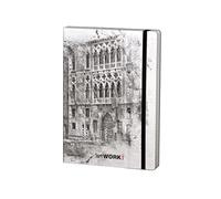 Home Supplies Direct Stifflex Hard Backed A5 Notebook Blank Paper Ark Work Sketchbook 15 x 21cm 192 Ivory Pages (Venice)