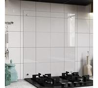 Home Supplies Tempered Glass Splashback for Kitchen, 6mm Toughened Glass Heat Resistant Splashbacks for Cookers (70X90, Clear)