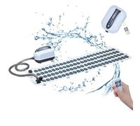 Home Surfing Massage Bath Mat(124 * 43CM), with Inflatable Pillow + Remote, 6-Speed Adjustment, 114 Bubble Nozzle, Release Tense Muscles, for Most Bathtubs,White
