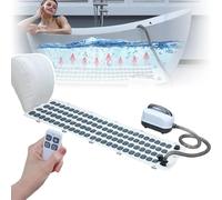 Home Surfing Massage Bath Mat, Bath Spa Massage Mat with 6 Gear Adjustment, Bath Spa Massage Mat W/inflatable Pillow & Remote, Bath Bubble Machine, for Loosening Tight Muscles