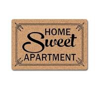 Home Sweet Apartment Funny Doormat - 23.6x15.7 Inch Non-Slip Rubber Welcome Mat for Front Door,Entryway Mat with Humorous Design - Durable Indoor/Outdoor Use