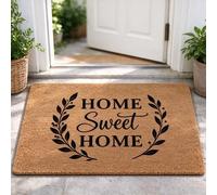 Home Sweet Home Coir Doormat, Classic Welcome Front Door Entry Rug (20x32in (50x80cm))