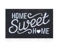 Home Sweet Home Door Mat Outdoor Indoor Black Welcome Mat Large 24"x36" with Non Slip Rubber Backing Ultra Absorb Mud Easy Clean Front Door Entrance Heavy Duty Doormat