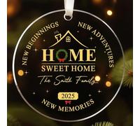 Home Sweet Home Ornament Housewarming Gift, New Home Keepsake Decoration, Practical Gift for Married Couple, Wedding Anniversary Present for Her, Decorative Home Accessories P1007
