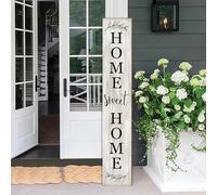 Home Sweet Home Porch Sign Wooden Welcome Sign Vertical Hanging Signs For Standing Front Porch Standing Farmhouse Porch Signs Outdoor Tall Welcome to Our Home Sign Decorations Outdoor Welcome Signs