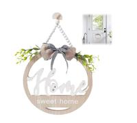 Home Sweet Home Sign, Newhome Gifts Welcome Sign For Front Door, NewHome Ornament, 3D Wooden Wall Signs With Bow-knot Door Wreaths, House Warming Gifts for Kitchen, Entryway