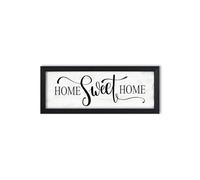 Home Sweet Home Sign Wall Decor: Rustic Art for Bedroom Wall Decor Above Bed Modern Farmhouse Country Wall Signs Master Bedroom Signs Framed Family Plaques Home Decorative 6" x 14.5"