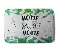 Home Sweet Home Soft Bathmat Benjamin Tate Design Green One Size