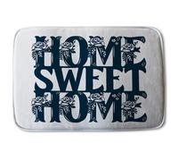 Home Sweet Home Type Bathmat Benjamin Tate Design Blue One Size