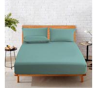 HOME SWEET HOME UK 25cm Deep Fitted Sheets Double Bed 100% Polly Cotton Fitted Bed Sheets Double Machine Washable Fade Resistant Bed Sheets Fitted
