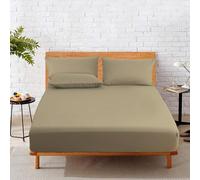 HOME SWEET HOME UK 25cm Deep Fitted Sheets King Size Deep Fit 100% Poly Cotton Fitted Sheet King Machine Washable Fade Resistant Bed Sheets