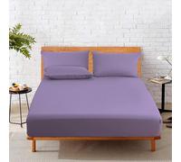 HOME SWEET HOME UK 25cm Deep Fitted Sheets Super King Deep Fit 100% Poly Cotton Bed Sheets Fitted Machine Washable Fitted Bed Sheets Super King Fade Resistant Deep Fitted Sheet